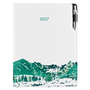 Diář DESIGN týdenní A4 2027 polský - bílá - Hory