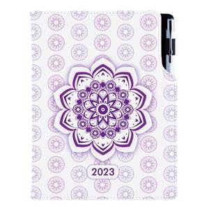 Diář DESIGN týdenní A5 2023 český - Mandala fialový