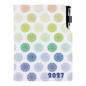 Diář DESIGN týdenní A5 2027 český - Mandala barevná