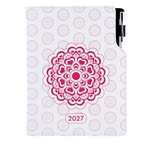 Diář DESIGN týdenní A5 2027 český - Mandala červená