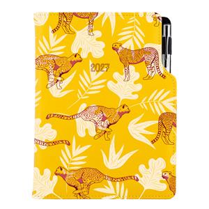 Diář DESIGN týdenní A5 2027 český - žlutá - Gepard