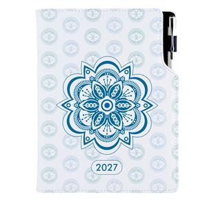 Diář DESIGN týdenní A5 2027 slovenský - Mandala modrá