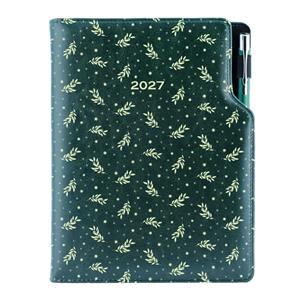Diář DESIGN týdenní A5 2027 slovenský - zelená - Větvičky