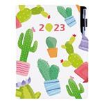 Diář DESIGN týdenní B5 2023 - Kaktus