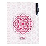 Diář DESIGN týdenní B5 2023 - Mandala červený