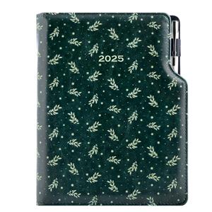 Diář DESIGN týdenní B5 2025 - zelená - Větvičky