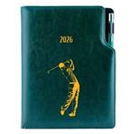 Diář DESIGN týdenní B5 2026 český - zelená - Golf muž