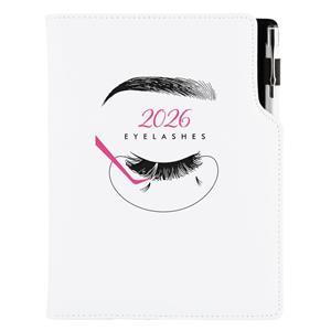 Diář DESIGN týdenní B5 2026 polský - KOSMETICKÝ Eyelashes