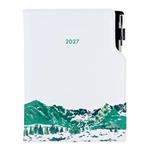 Diář DESIGN týdenní B5 2027 český - bílá - Hory