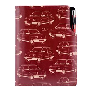 Diář DESIGN týdenní B5 2027 český - bordó - Maluch