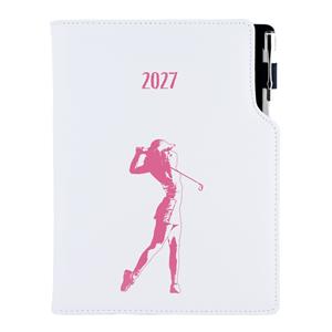 Diář DESIGN týdenní B5 2027 český - zelená - Golf žena