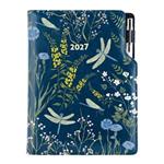 Diář DESIGN týdenní B5 2027 - modrá - Vážky