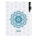 Diář DESIGN týdenní B6 2025 - Mandala modrá