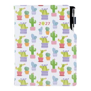 Diář DESIGN týdenní B6 2027 - Kaktus