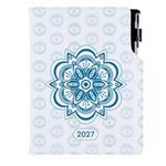 Diář DESIGN týdenní B6 2027 - Mandala modrá
