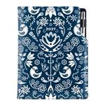 Diář DESIGN týdenní B6 2027 - modrá - Folk