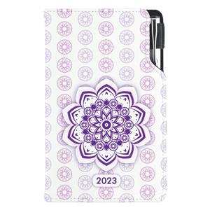 Diář DESIGN týdenní kapesní 2023 slovenský - Mandala fialový