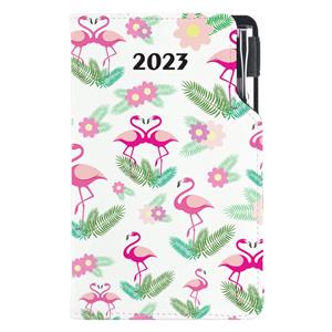 Diář DESIGN týdenní kapesní 2023 slovenský - Plameňák