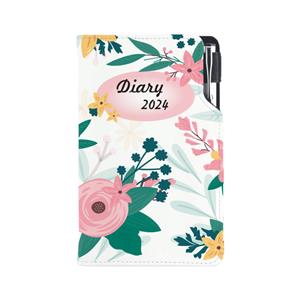 Diář DESIGN týdenní kapesní 2024 polský - Květiny