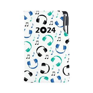 Diář DESIGN týdenní kapesní 2024 polský - Music