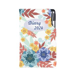 Diář DESIGN týdenní kapesní 2024 slovenský - Podzimní květiny
