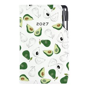 Diář DESIGN týdenní kapesní 2027 český - Avokádo