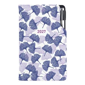 Diář DESIGN týdenní kapesní 2027 český - Ginkgo