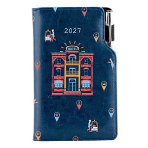 Diář DESIGN týdenní kapesní 2027 český - modrá - Hotel