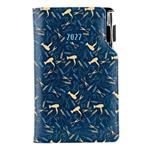 Diář DESIGN týdenní kapesní 2027 český - modrá - Kadeřník