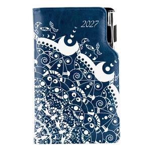 Diář DESIGN týdenní kapesní 2027 český - modrá - Ornament