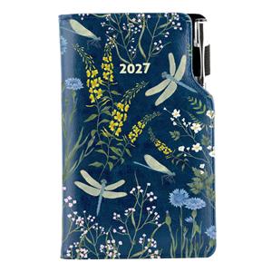 Diář DESIGN týdenní kapesní 2027 český - modrá - Vážky
