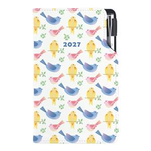 Diář DESIGN týdenní kapesní 2027 český - Ptáci