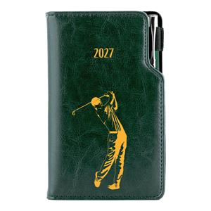 Diář DESIGN týdenní kapesní 2027 český - zelená - Golf muž