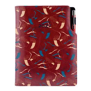 Diář DESIGN týdenní speciál A5 2027 - bordó - Jeřáb