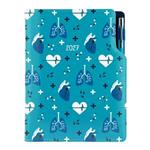 Diář DESIGN týdenní speciál A5 2027 - tyrkysová - Doktor - srdce