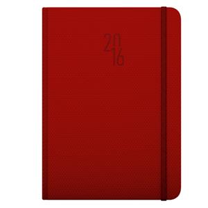 Diář Diamante denní A5 2016 - červená
