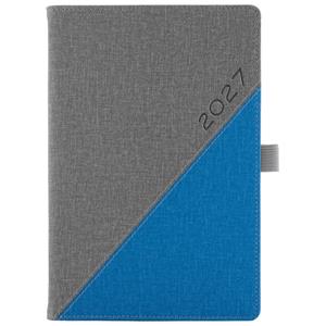 Diář DIEGO týdenní A5 2027 český - šedá/modrá
