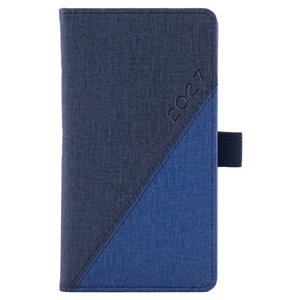 Diář DIEGO týdenní kapesní 2027 český - modrá/modrá