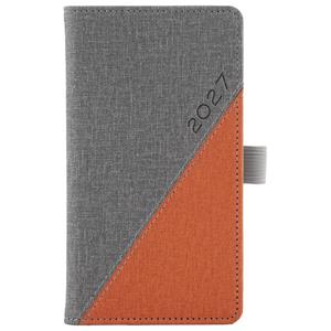 Diář DIEGO týdenní kapesní 2027 český - šedá/oranžová