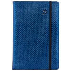 Diář ELASTIC denní B6 2027 - modrá/černá gumička