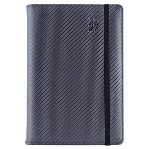 Diář ELASTIC týdenní A5 2027 český - grafit/černá gumička