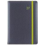 Diář ELASTIC týdenní A5 2027 český - grafit/zelená gumička