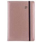 Diář ELASTIC týdenní A5 2027 český - pudrová/černá gumička