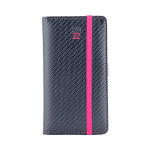 Diář ELASTIC týdenní kapesní 2022 polský - grafit/magenta gumička