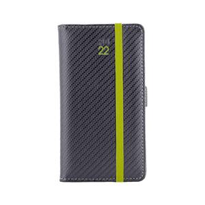 Diář ELASTIC týdenní kapesní 2022 slovenský - grafit/zelená gumička