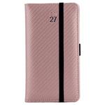 Diář ELASTIC týdenní kapesní 2027 český - pudrová/černá gumička