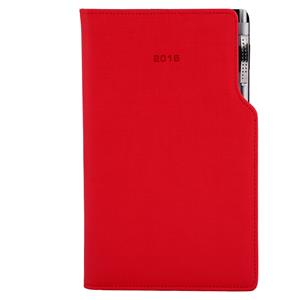 Diář Gap s propiskou týdenní kapesní 2016 český - červená pastelová