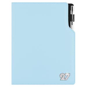 Diář GEP CRYSTAL s propiskou denní A5 2027 český - světle modrá