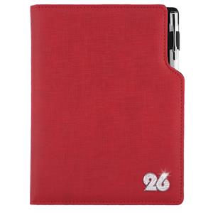 Diář GEP CRYSTAL týdenní A5 2026 polský - červená pastelová