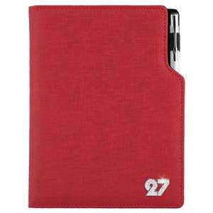 Diář GEP CRYSTAL týdenní A5 2027 český - červená pastelová